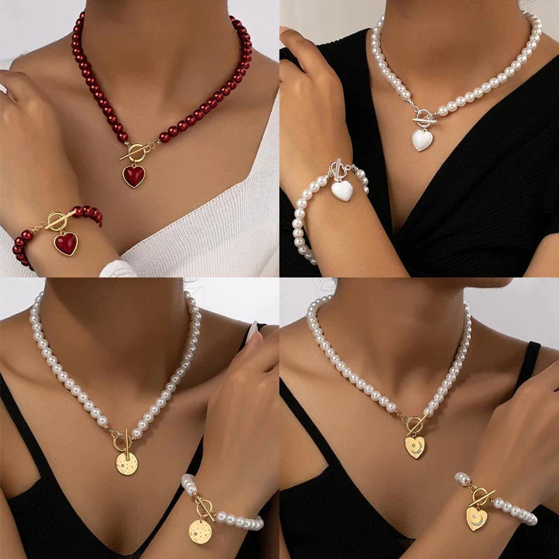 LovePearl | Verfijnde parelketting en bijpassende armband