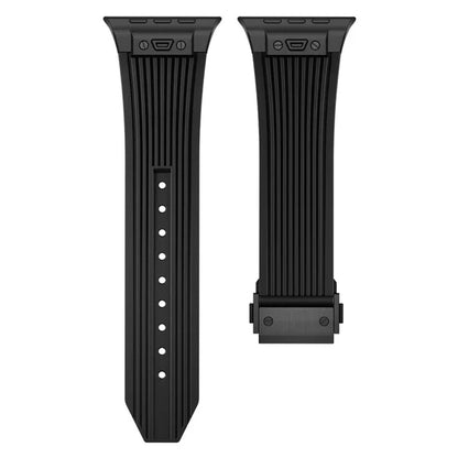 TitanWristband | Premium silicone Apple Watch band met titanium gesp | 1 + 1 GRATIS