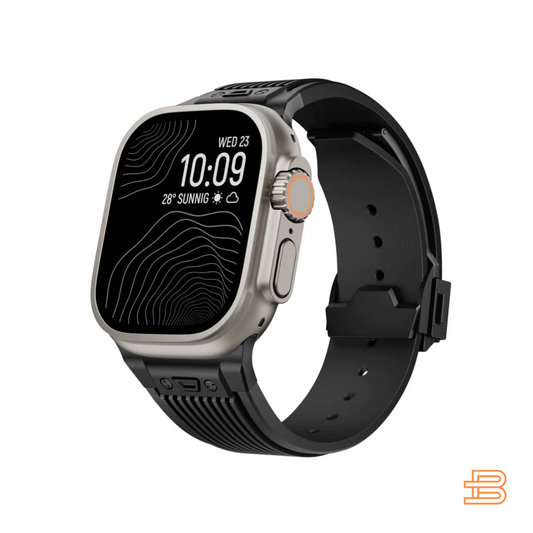 TitanWristband | Premium silicone Apple Watch band met titanium gesp | 1 + 1 GRATIS